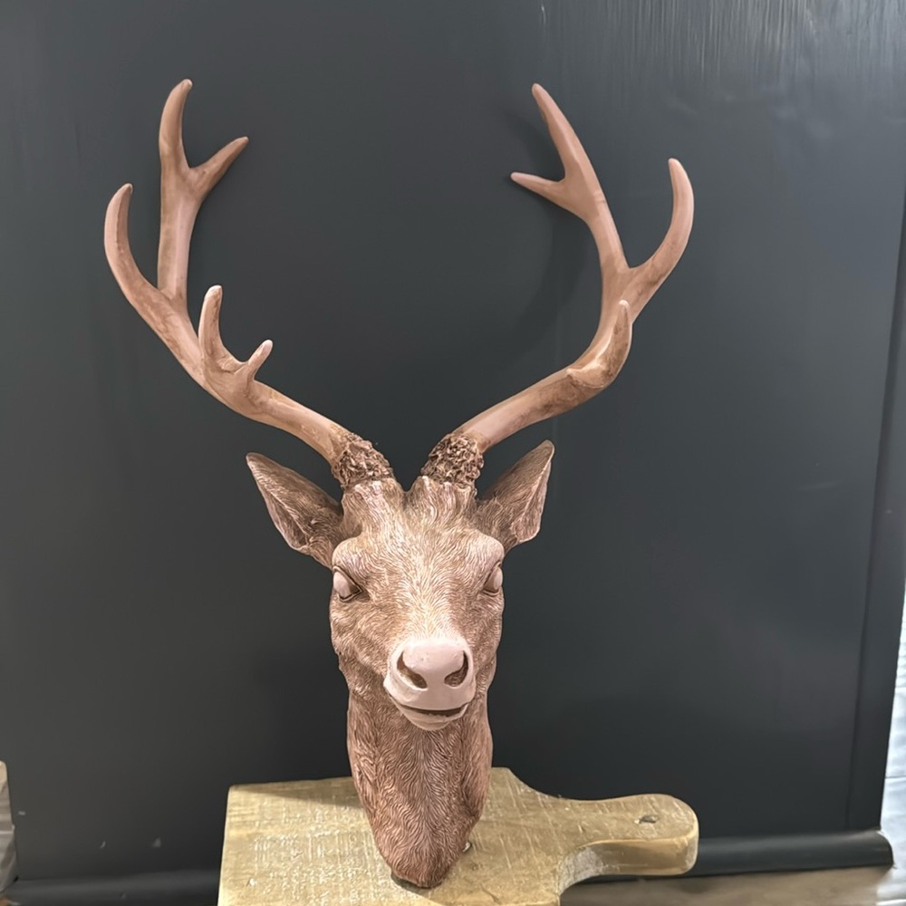 Deer head antlers rack wall decor